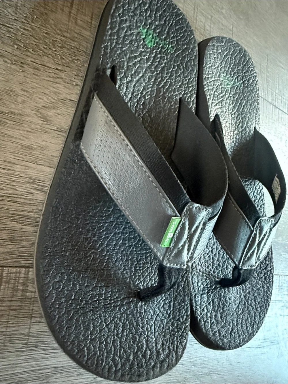 Sanuk Men's Flip Flops Thong Sandals Size 7 Grey Color